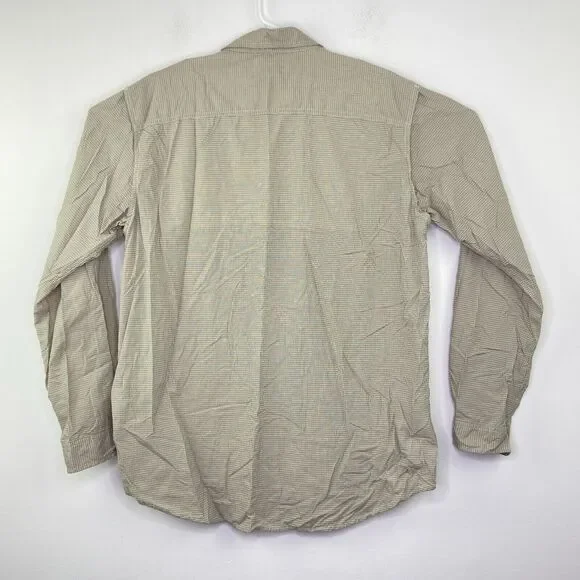 ExOfficio Mens XL Shirt Beige Plaid Insect Shield Camping Snap Button AT12 - Picture 5 of 5